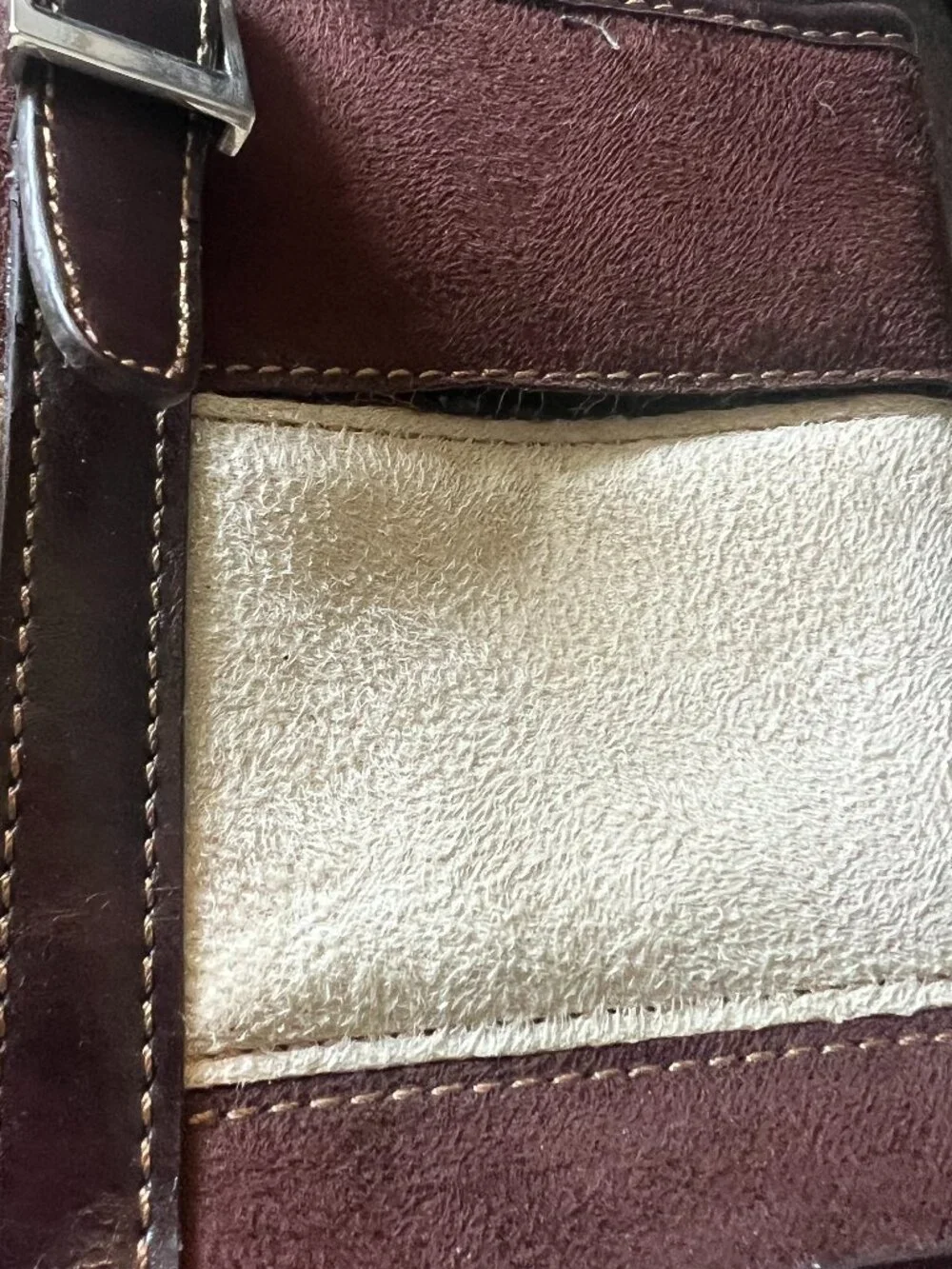 Vintage Kate Spade New York Colorblock Suede Tote — AS-IS